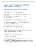 CHEM 2 ACS FINAL EXAM QUESTIONS AND CORRECT ANSWERS