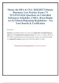 2026&sol;2027 DEA Controlled Substances Exam Guide &vert; CSA&comma; CMEA & Pharmacy Law Practice Q&A