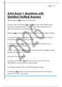 AAO Exam 1 Questions with  Detailed Verified Answers 