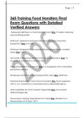 360 Training Food Handlers Final  Exam Questions with Detailed  Verified Answers