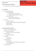 STA 2015 Units 1-6 Review Sheet For Midterm Latest Updated 2026 - Galen College&period;