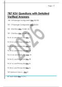 787 KSV Questions with Detailed  Verified Answers