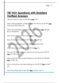 787 KSV Questions with Detailed  Verified Answers 