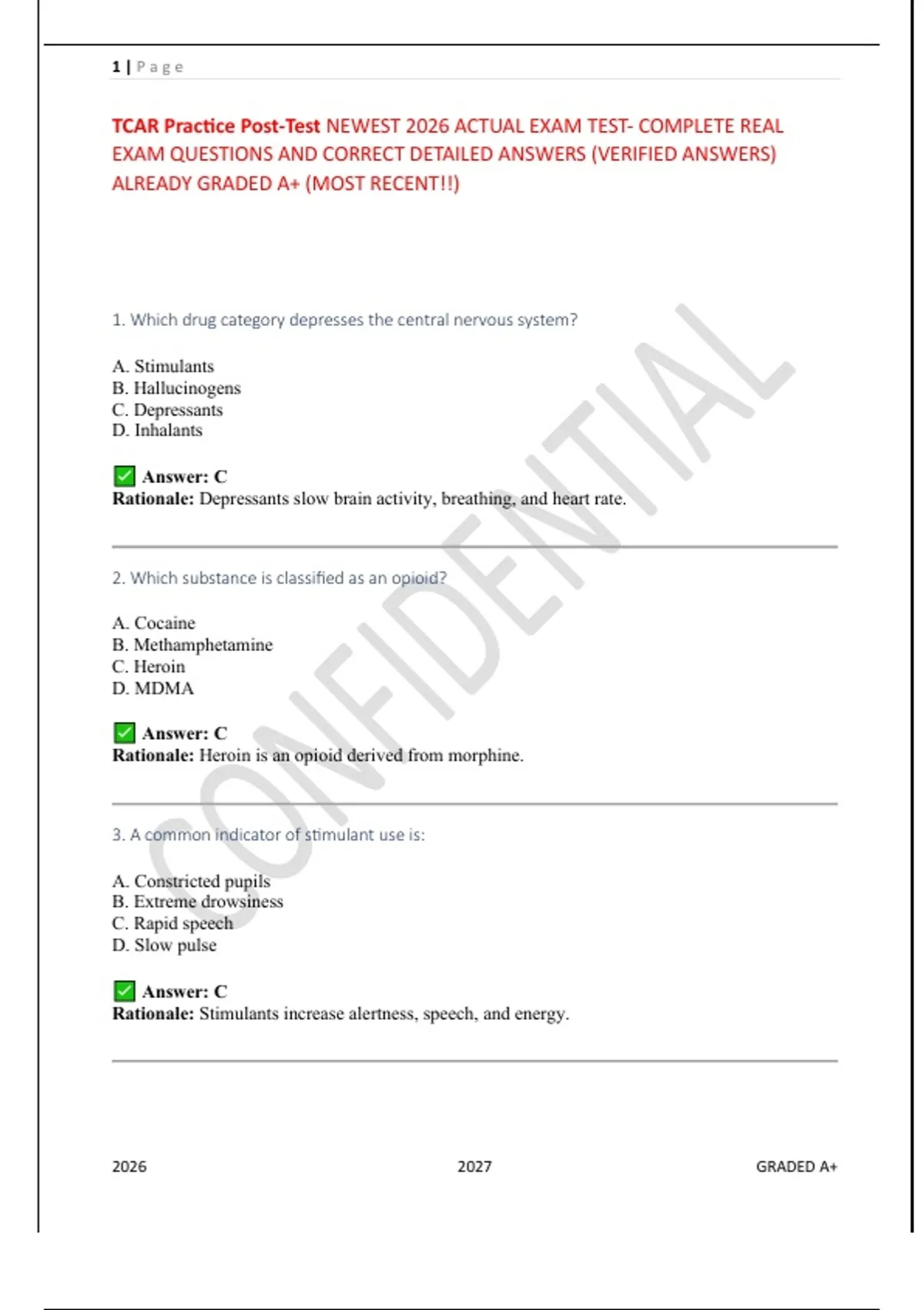 Practice Post Test TCAR Practice Post-Test 2026 | Clinical Review & Exam Prep - TCAR ...