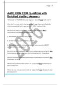 AATC CON 1200 Questions with  Detailed Verified Answers