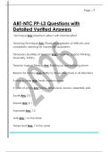 ABT-NTC PP-L3 Questions with  Detailed Verified Answers 