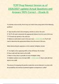 TCFP Prep Newest Version as of 2026&sol;2027 update&rpar; Actual Questions and Answers 100&percnt; Correct &ndash; &lbrace;Grade A&rcub;