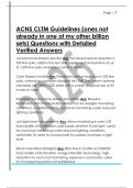 ACNS CLTM Guidelines &lpar;ones not  already in one of my other billion  sets&rpar; Questions with Detailed  Verified Answers 