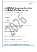 AFOQT Math Knowledge Questions  with Detailed Verified Answers