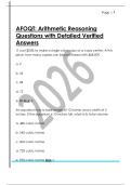 AFOQT&colon; Arithmetic Reasoning  Questions with Detailed Verified  Answers 