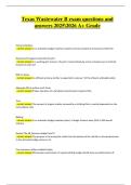 Texas Wastewater B Certification Exam &vert; Verified Practice Questions & Correct Detailed Answers &vert; 2025&sol;2026 A&plus; Grade