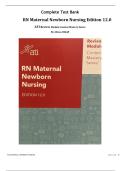 Complete Test Bank RN Maternal Newborn Nursing Edition 12&period;0&period; ATI Review Module Content Mastery Series&period; By Alissa Althoff&period; &lpar;With Study Notes&comma; Revision Questions and Verified Answers&rpar;