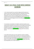 NR667 CEA FINAL EXAM WITH VERIFIED ANSWERS