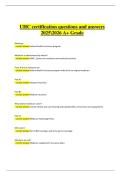 UHC Certification Exam &vert; Verified Practice Questions & Correct Detailed Answers &vert; 2025&sol;2026 A&plus; Grade