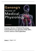 Ganong&rsquo;s Review of Medical Physiology Volume I &lpar;Chapters 1&ndash;10&rpar; &ndash; National Board&ndash;Style MCQs with 100&percnt; Correct Answers and Explanations