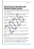 BIO 251 Exam 3 Questions with  Detailed Verified Answers 