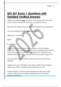 BIO 251 Exam 1 Questions with  Detailed Verified Answers