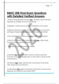 BMSC 208 Final Exam Questions  with Detailed Verified Answers