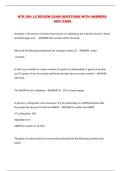 NTR 306- LC REVIEW EXAM QUESTIONS WITH ANSWERS 100&percnt; PASS 