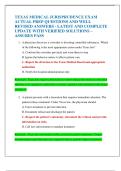 TEXAS MEDICAL JURISPRUDENCE EXAM  ACTUAL PREP QUESTIONS AND WELL  REVISED ANSWERS - LATEST AND COMPLETE  UPDATE WITH VERIFIED SOLUTIONS &ndash;  ASSURES PASS