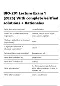 BIO-201 Lecture Exam 1 &lpar;2025&rpar; With complete verified solutions &plus; Rationales&period;