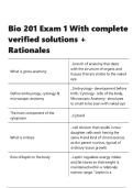 BIO 201- Midterm Exam Study Guide With complete verified solutions &plus; Rationales