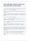 DOT Certification Medical Examiner Test Guide &ndash; 100&percnt; Correct Answers &lpar;2026&rpar;