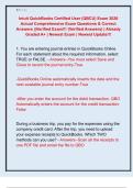 Intuit QuickBooks Certified User &lpar;QBCU&rpar; Exam 2026  Actual Comprehensive Exam Questions & Correct  Answers &vert;&vert;Verified Exam&excl;&excl;&excl; &lpar;Verified Answers&rpar; &vert; Already  Graded A&plus; &vert; Newest Exam &vert; Newest Update&excl;&excl;&excl;
