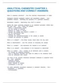 ANALYTICAL CHEMISTRY FINAL EXAM REVIEW QUESTIONS AND CORRECT ANSWERS