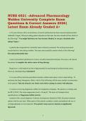 Walden University NURS 6521 &ndash; Advanced Pharmacology Complete Final Exam Questions & Correct Answers 2026 &vert; Latest Edition &vert; 100&percnt; Verified &vert; Graded A&plus;