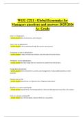 WGU C211 &ndash; Global Economics for Managers &vert; Verified Practice Questions & Correct Detailed Answers &vert; 2025&sol;2026 A&plus; Grade