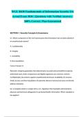 WGU D430 Fundamentals of Information Security OA Actual Exam 2026 &vert; Questions with Verified Answers &vert; 100&percnt; Correct &vert; Pass Guaranteed