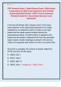 CPC Practice Exam 3&comma; Most Recent Exam &vert; 2026 Actual  Comprehensive Real Exam Questions And Verified  Answers&vert;&vert;Verified Exam&excl;&excl; &lpar;100&percnt; Correct Answers&rpar;  Already Graded A&plus; &vert; Guaranteed Success &vert;Just  Released&excl;&excl;
