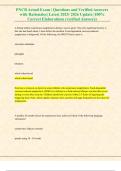 PNCB Actual Exam &vert; Questions and Verified Answers  with Rationales&vert; Latest 2025&sol; 2026 Update &vert;100&percnt;   Correct Elaborations &lpar;verified Answers&rpar;