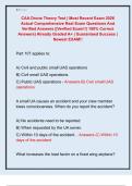 CAA Drone Theory Test &vert; Most Recent Exam 2026  Actual Comprehensive Real Exam Questions And  Verified Answers &vert;&vert;Verified Exam&excl;&excl;&lpar; 100&percnt; Correct  Answers&rpar; Already Graded A&plus; &vert; Guaranteed Success &vert;  Newest EXAM&excl;&excl;