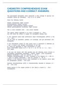 CHEMISTRY COMPREHENSIVE EXAM QUESTIONS AND CORRECT ANSWERS