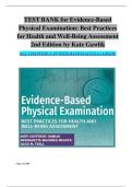 TEST BANK FOR Evidence-Based Physical Examination Best Practices for Health & Well-Being Assessment 2nd Edition &semi;All Chapters &sol; Full Complete