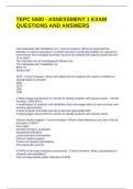 TEPC 5500 - ASSESSMENT 1 EXAM QUESTIONS AND ANSWERS