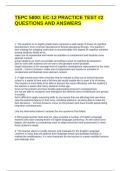 TEPC 5800 EC-12 PRACTICE TEST &num;2 QUESTIONS AND ANSWERS