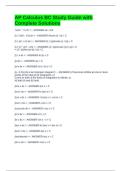 AP Calculus BC Study Guide with Complete Solutions