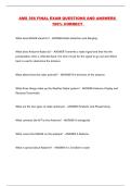 AMS 366 FINAL EXAM QUESTIONS AND ANSWERS 100&percnt; CORRECT 