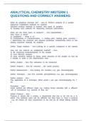 CLINICAL CHEMISTRY COMPRE QUESTIONS AND CORRECT ANSWERS