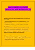 KAPLAN READING EXAM  QUESTIONS AND ANSWERS 2026
