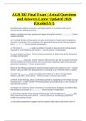 AGB 302 Final Exam &vert; Actual Questions and Answers Latest Updated 2026 &lpar;Graded A&plus;&rpar;