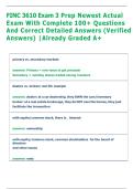 FINC 3610 Exam 3 Prep Newest Actual  Exam With Complete 100&plus; Questions  And Correct Detailed Answers &lpar;Verified  Answers&rpar; &vert;Already Graded A&plus;