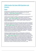 CFRN Practice Test Exam 2026 Questions and  Answers  Exam 