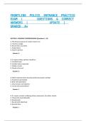 FRONTLINE POLICE ENTRANCE PRACTICE EXAM &vert; 64 QUESTIONS & CORRECT ANSWERS &vert; 2026 UPDATE &vert; GRADED A&plus;