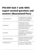 PVL1501 Unit 7 with 100- expert curated questions and answers &lpar;Guaranteed Pass&rpar;&period;