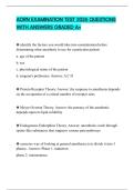 AORN EXAMINATION TEST 2026 QUESTIONS WITH ANSWERS GRADED A&plus;
