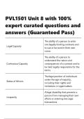 PVL1501 Unit 8 with 100- expert curated questions and answers &lpar;Guaranteed Pass&rpar;&period;